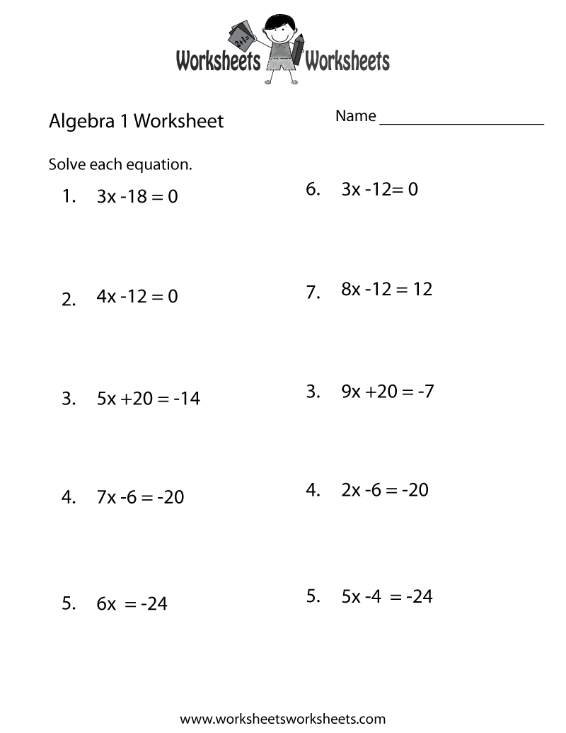 Algebra Worksheet NEW 436 ALGEBRA WORKSHEET 87 ANSWERS